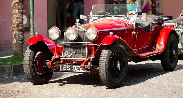 Vintage car Alfa Romeo on the streets of Sirmione