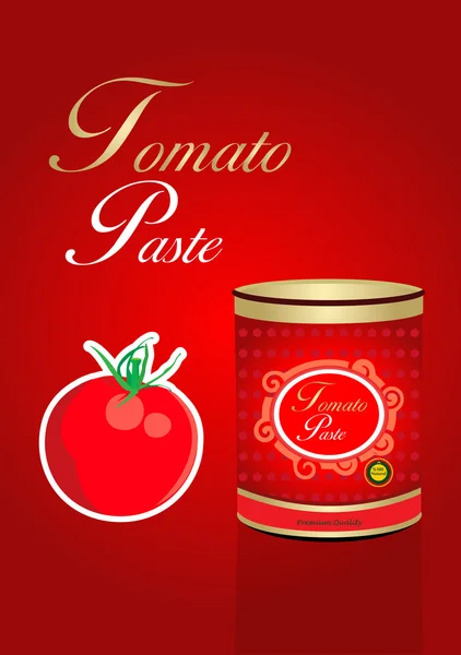 番茄粘贴包装设计,番茄酱,食物,海报 - 图库矢量