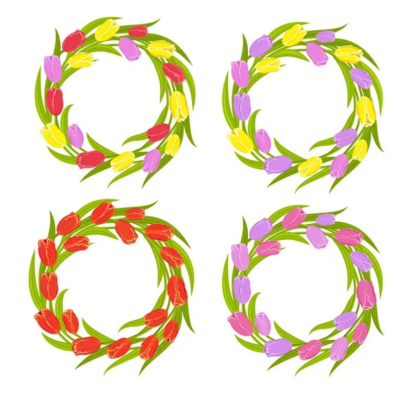 Spring Tulips Wreath Set