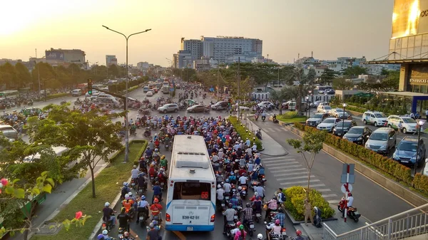 Traffic Jam in Ho-Chi-Minh-City, Saigon, Vietnam