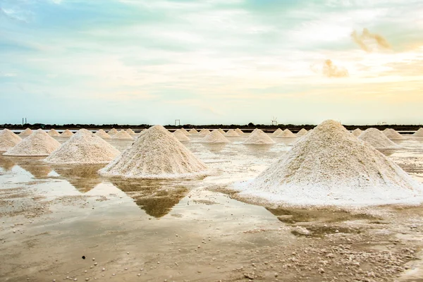 Landscape of a salt farm