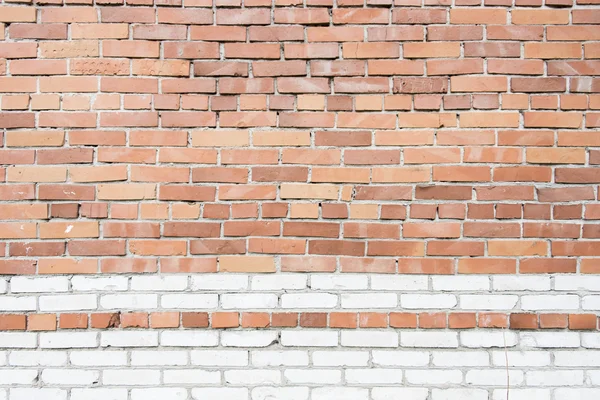 Wall of red and white bricks