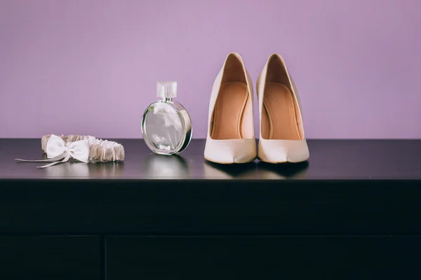 Wedding accessories, shoes and flowers