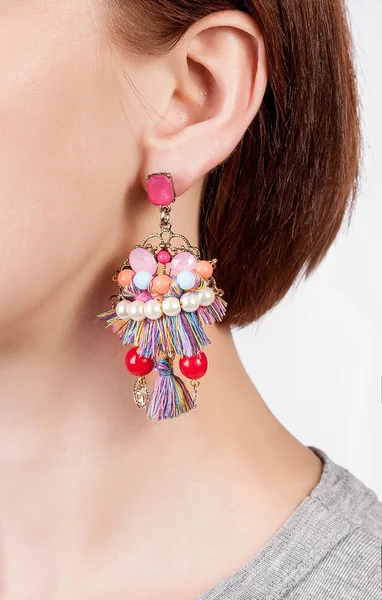 Colorful gems earrings