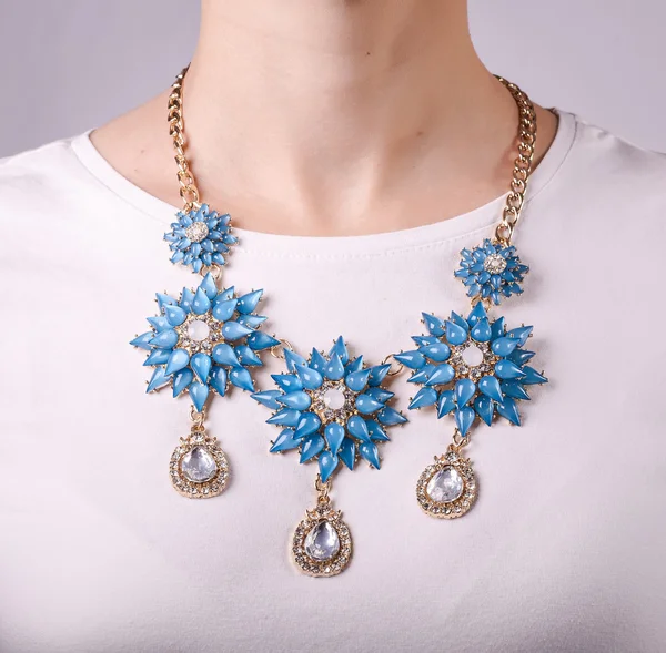 Colorful gems necklace