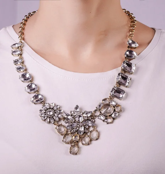 Necklace with crystal gems