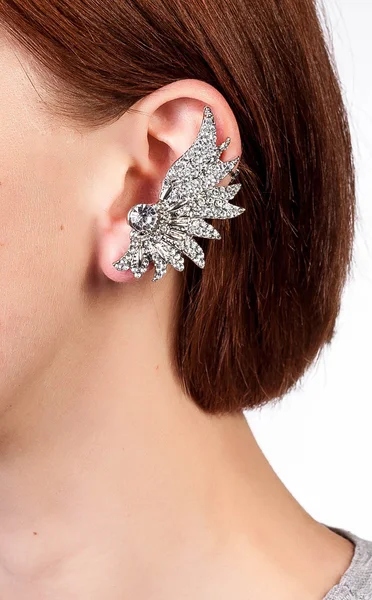 Earrings with crystal gems