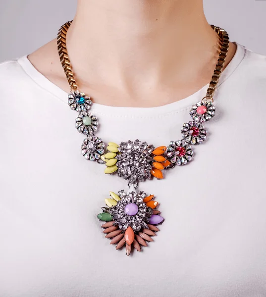 Colorful gems necklace