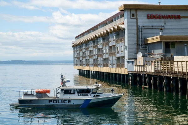 Police patrol boat in Seattle, WA, USA