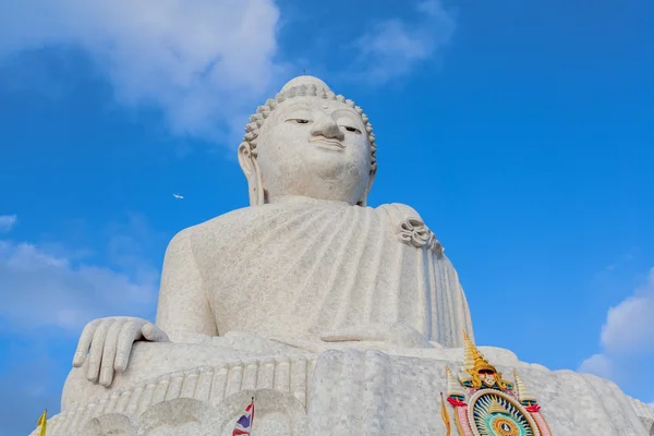 White big Buddha on hilltop