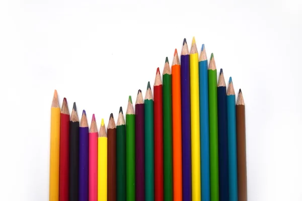 Pencils rainbow line with copy-space. Back to school