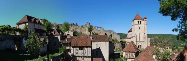 Lot Lapopie Stud Ruins Church Houses Panoramic View