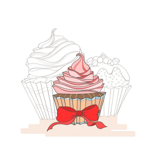 Cupcake invitation card