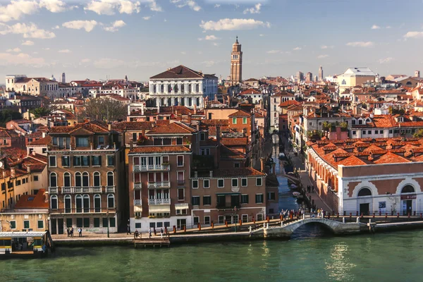 Historic, colorful buildings in Venice, Italy