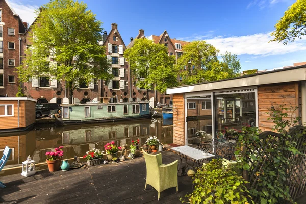 Great architecture of Dutch buildings and the nature of Amsterda