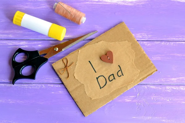 Greeting card with text I love dad.