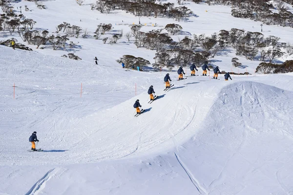 Skier racing through a Ski Cross Course in Australia