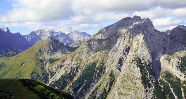 View on a mountain face in the karwendel mountains in the alps
