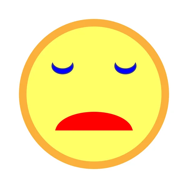 Sad smiley emoticon on white background 2.03