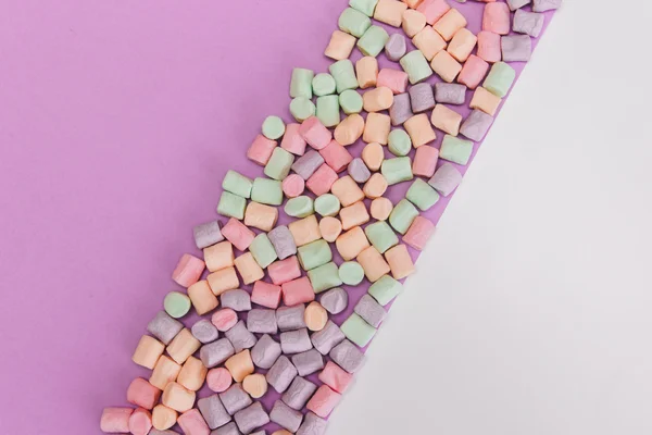 Sweets on pastel backgrounds