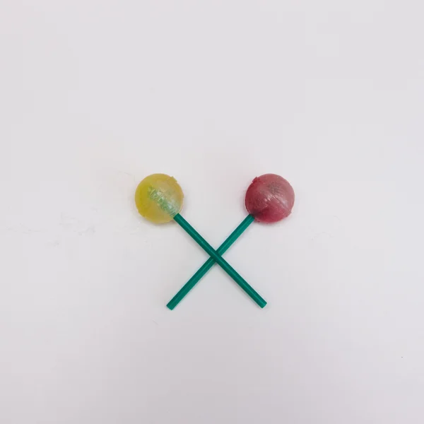 Yellow and red lollipops