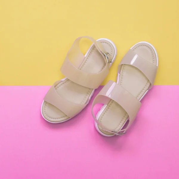 Light rose plastic sandals