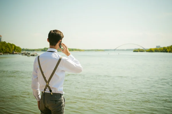 Guy talking on cell phone