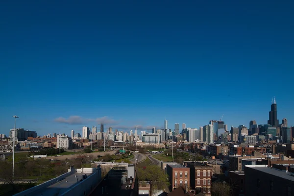Chicago city blue sky
