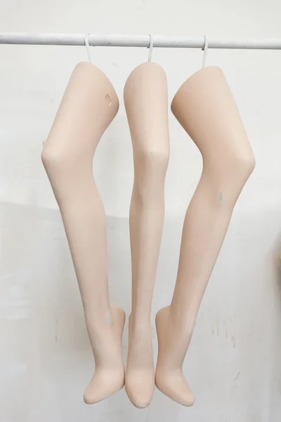 Three legs of mannequins