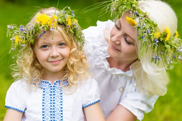 Beautiful family in park