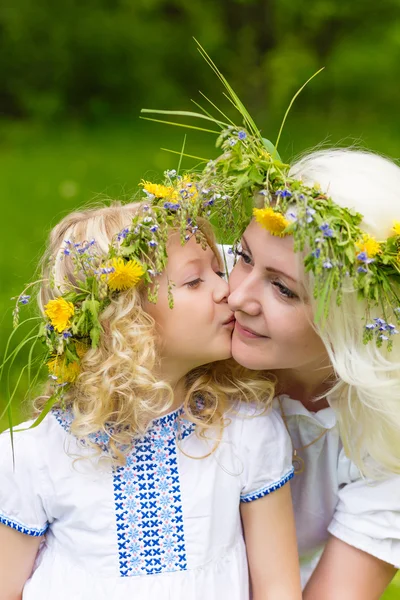 Beautiful family in park