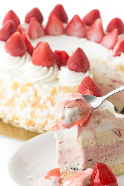 Sweety strawberry delight ice-cream cake