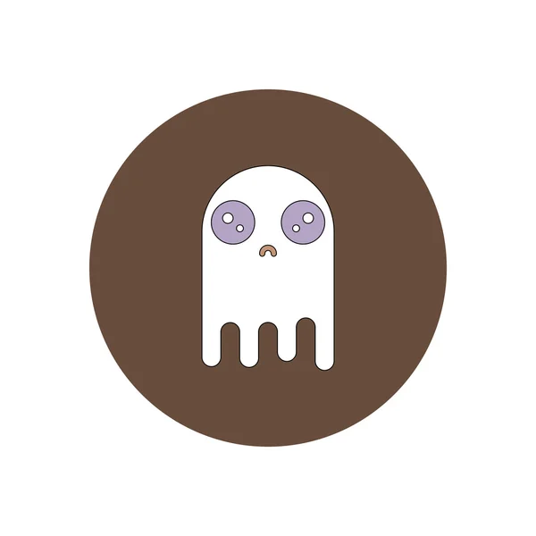 Vector illustration in flat design Halloween icon ghost