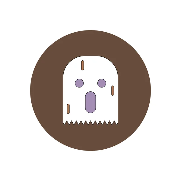 Vector illustration in flat design Halloween icon spooky ghost