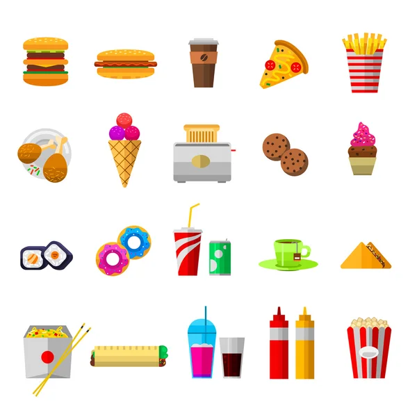 Vector food icons isolated