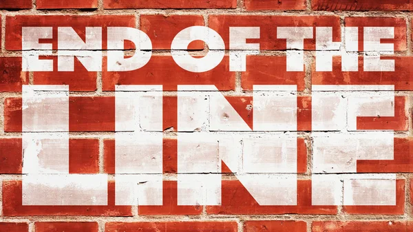 End Of The Line On A Brick Wall