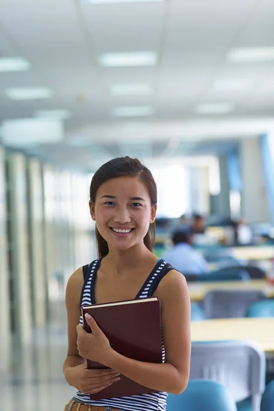 One female college student study in the library