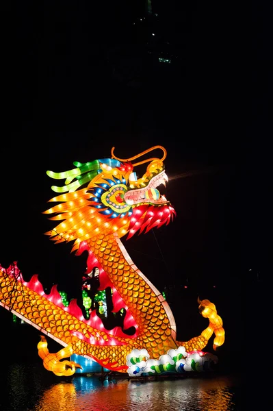 ROTTERDAM, NETHERLANDS - 02 FEB 2013: China lights festival 2013 dragon