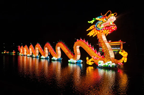 ROTTERDAM, NETHERLANDS - 02 FEB 2013: China lights festival 2013 dragon lights