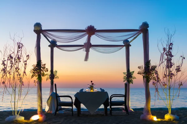 Romantic dinner setting