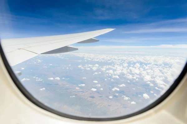 Ariel view from the aircraft cabin