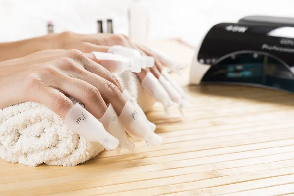 Fantastic manicure in a modern beauty shop