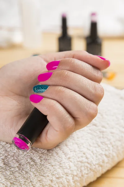 Fantastic manicure in a modern beauty shop