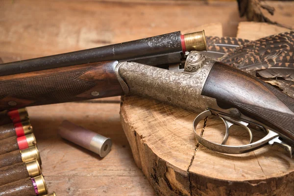 Still life. Antique hunting gun