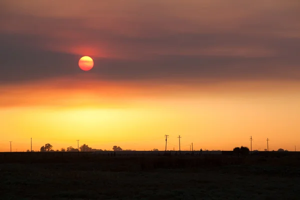 Smokey Sunset in California