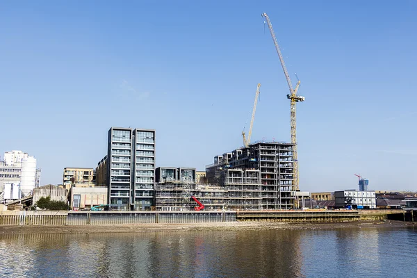 LONDON - APRIL 2015: Waterfront Apartments Under Construction