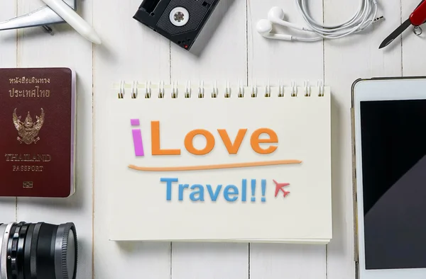 I love travel text on a book for travel agency banner website.