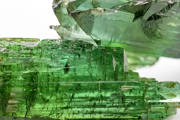 Green tourmaline crystals