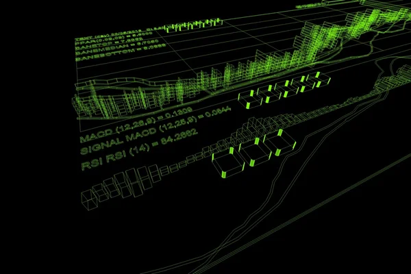 Candle stick graph charts of stock market trading