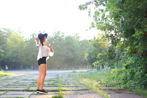 Wonderful female hat asian sunset cheerful emotions laughter